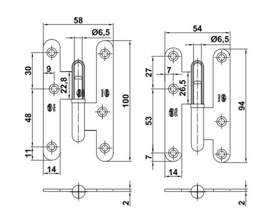 Петля Amig латунь IZ-П 4298 – изображение 2