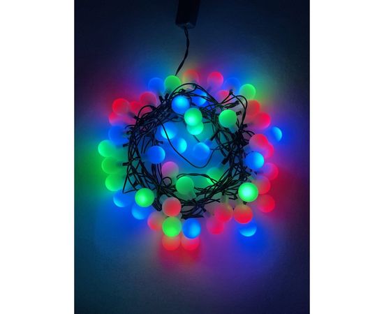 Гирлянда ЭРА ENIN-18BM, LED, Нить, Шарики, d=18мм, 5 м, мультиколор, 220V, 36/648 Б0047968 – изображение 2