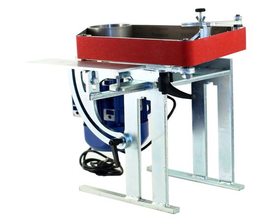 Ленточный гриндер с поворотной рамой Мосгриндер Мастер 1250 1.1кВт + ленты 10шт БАЗ 1250x50мм MG-1250 – изображение 2