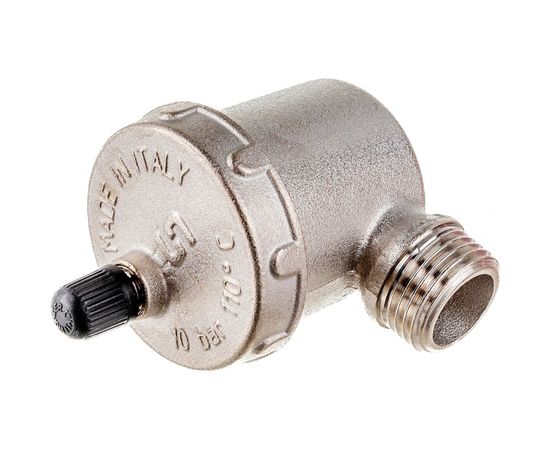 Автоматический воздухоотводчик с боковым подключением и верхним выпуском HP 1/2 никелированный Uni-Fitt 232N2000 – изображение 2