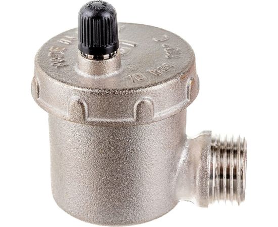 Автоматический воздухоотводчик с боковым подключением и верхним выпуском HP 1/2 никелированный Uni-Fitt 232N2000 – изображение 3