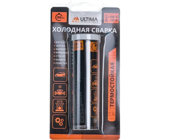 Клей холодная сварка ULTIMA ТЕРМОСТОЙКАЯ +250, 58 гр UА5826 – изображение 3