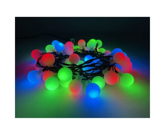 Гирлянда ЭРА ENIN-18BM, LED, Нить, Шарики, d=18мм, 5 м, мультиколор, 220V, 36/648 Б0047968 – изображение 4