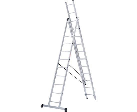 Трехсекционная лестница Новая Высота 3х11 ступеней 1230311 – изображение 4