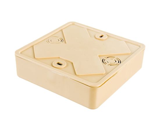 Распаячная коробка УРАЛ ПАК открытой проводки 100х100х29мм, светлое дерево, без клеммы IP40 КР-513110100-060 – изображение 4