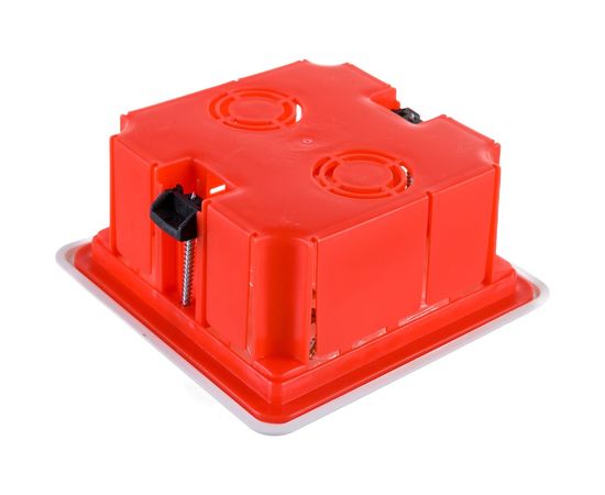 Коробка распаячная IEK 92x92x45, КМ41022, пластиковые лапки, с крышкой, ИЭК UKG11-092-092-045-P – изображение 4