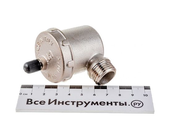 Автоматический воздухоотводчик с боковым подключением и верхним выпуском HP 1/2 никелированный Uni-Fitt 232N2000 – изображение 4