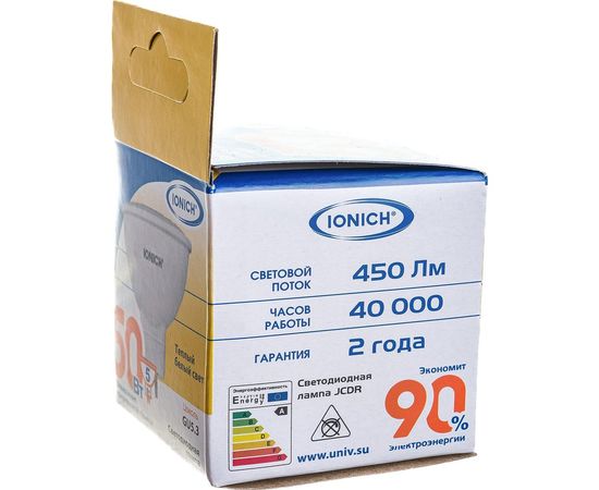 Светодиодная лампа IONICH ILED-SMD2835-JCDR-5-450-230-2.7-GU5.3 1088 1606 – изображение 4