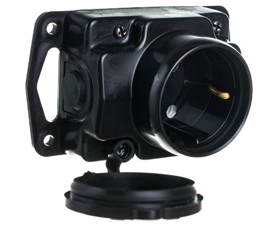 Переносная розетка Bylectrica 1-местная штепсельная с заз.конт. каучук IP44, Р16-413 – изображение 5