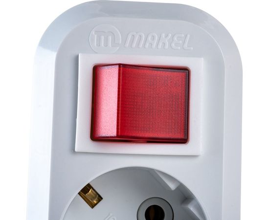 Колодка удлинителя 3-м с заземлением, с выключателем MAKEL MGP 211 – изображение 5