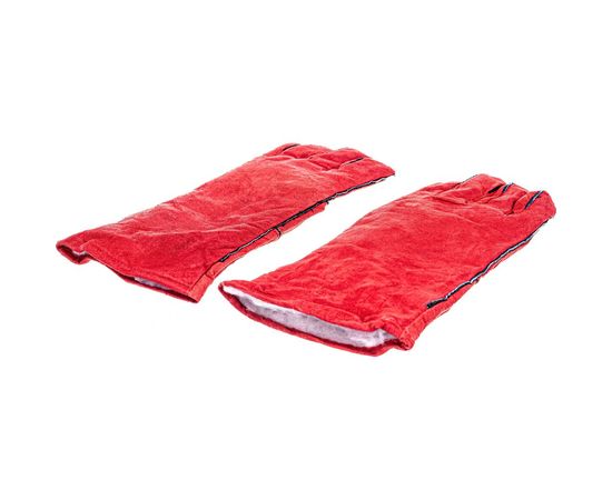 Спилковые утепленные краги с искусственным мехом Gigant, красные, 12 пар GHG-05-1 – изображение 5