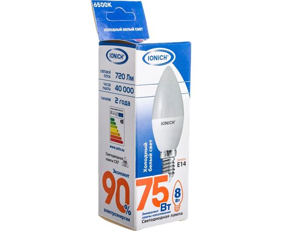 Светодиодная лампа IONICH декоративное освещение ILED-SMD2835-C37-8-720-230-6.5-E14 1302 1536 – изображение 6