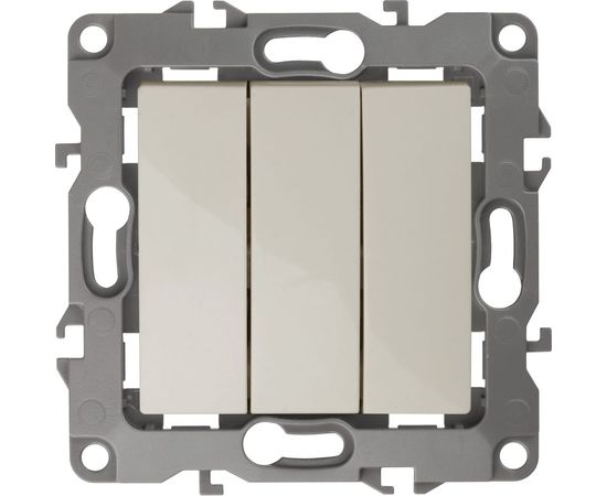 Тройной выключатель ЭРА 12-1107-02 10АХ-250В, IP20, слоновая кость Б0014670 