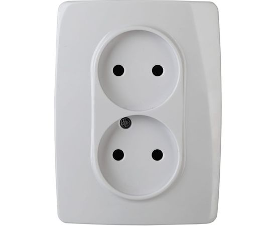 Розетка ЭРА 12-2107-01 2X2P, 16A-250В, IP20, 12, белый Б0031238 
