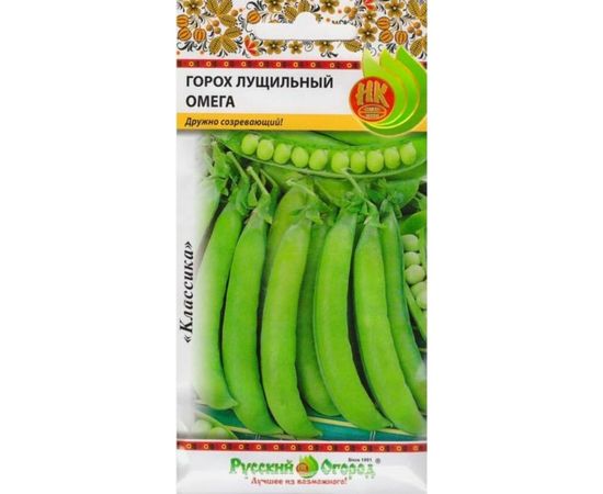Семена РУССКИЙ ОГОРОД Горох лущильный Омега 20г Ф16009 
