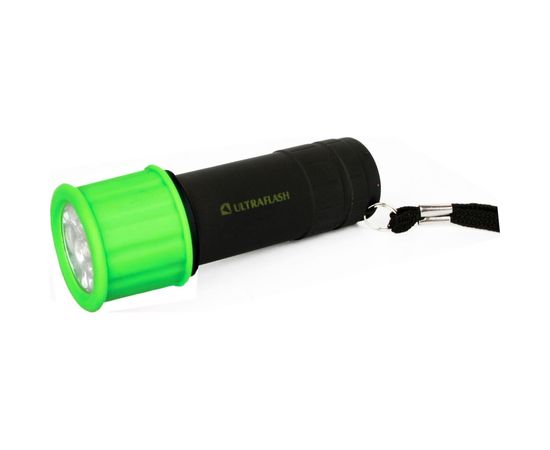 Фонарь Ultraflash LED15001-C (3XR03 светофор, зеленый с черным, 9 LED, пластик, блистер) 10481 