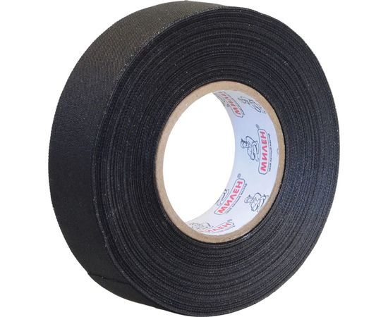 Изолента Милен ПЭТ-ткань, для АВТО, 19 мм х 25 м, чёрная, 48 шт. 120564 