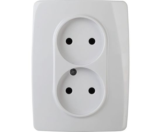 Розетка ЭРА 12-2117-01 2X2P, 16A-250В, IP20, винт, 12, белый Б0031248 