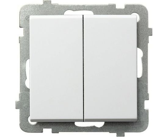 Выключатель Ospel Sonata, 2-клавишный, без рамки, белый LP-2R/m/00 
