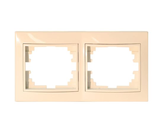 Рамка для розеток/выключателей Jilion 2 гнезда бежевый 9533105 