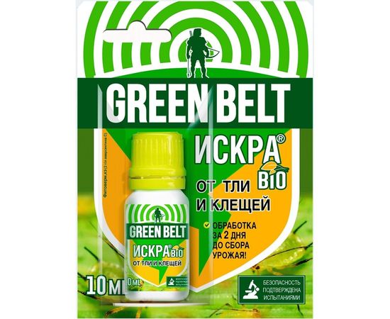 Биопрепарат от тли и клещей Грин Бэлт Искра Био флакон 10 мл 01-214 