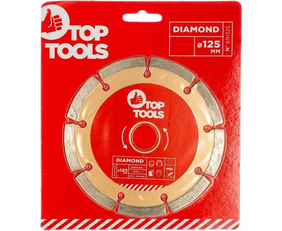 Диск алмазный сегментный (125x22.2 мм) Top Tools 61H325 