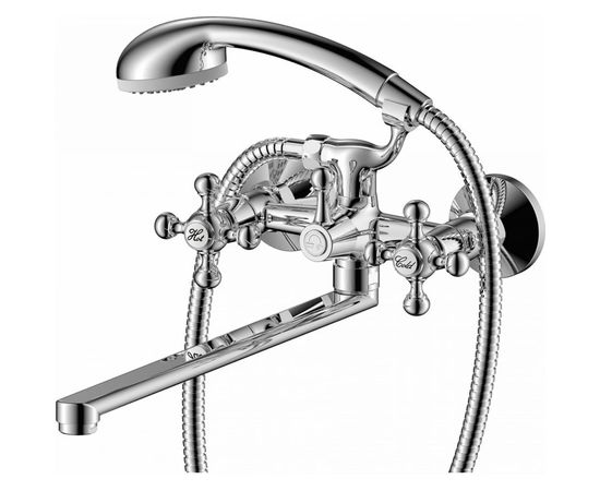 Смеситель для ванны OLIVES GIRONA 01221GR с длинным изливом 