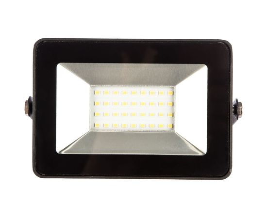 Светодиодный прожектор SAFFIT SFL90-30 2835SMD, 30W 4000K AC220V/50Hz IP65, черный в компактном корпусе 55076 