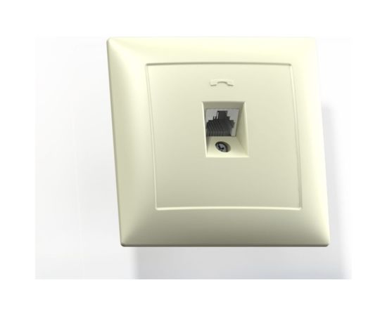 Телефонная розетка Кунцево-Электро СЕЛЕНА скрытой установки одноместная РТ1-398 с/к 8149 