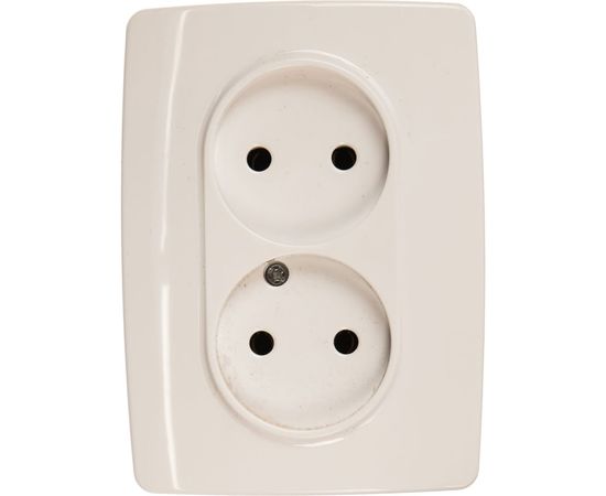 Розетка ЭРА 12-2007-01 2X2P, 16А-250В, б.л., 12, белый Б0038810 
