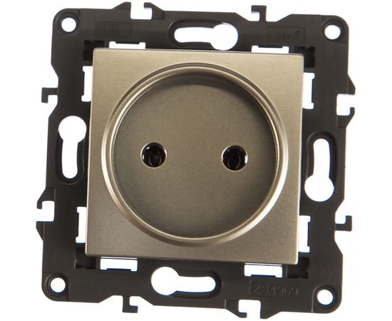 Розетка ЭРА 14210504 2P, 16A, 250В, IP20, Elegance, шампань Б0034287 