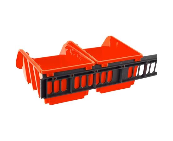 Набор малых лотков для метизов с планкой Blocker 9 шт. оранжевый BR3743ОР – изображение 2