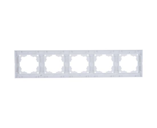 Рамка UNIVersal Бриллиант 5-ти местная, горизонтальная, белый 1028 – изображение 3