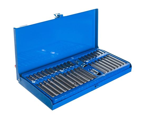 Набор бит Vorel 1/2. 3/8 40 предметов HEX Torx SPLINE металлический кейс 66400 – изображение 3