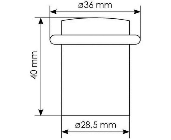 Дверной ограничитель MORELLI DS3 CP цвет - хром 9009094 – изображение 3