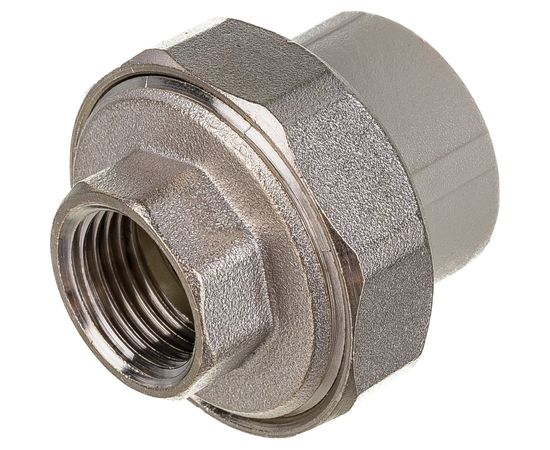 Муфта комбинированная разъемная с внутренней резьбой VALFEX PP-R серая, 25 мм х1/2 10155115Г 127-0333 – изображение 3