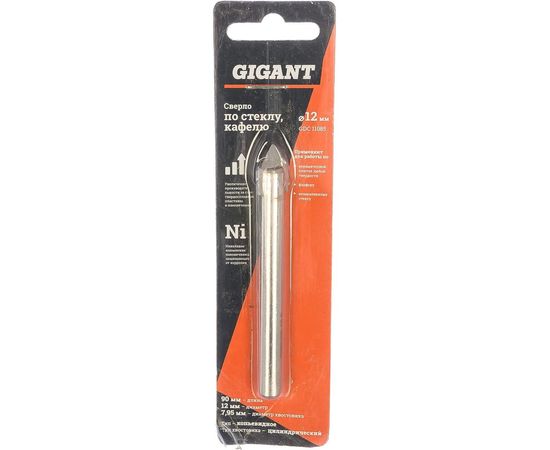 Сверло по стеклу/кафелю (12 мм) Gigant GDC 11085 – изображение 3