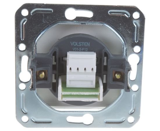 Одноместная телефонная розетка Volsten V01-15-F12-M, RJ -11 Magenta Argento, 10015 – изображение 3