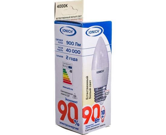 Светодиодная лампа IONICH декоративное освещение ILED-SMD2835-C37-10-900-230-4-E27 1552 – изображение 4