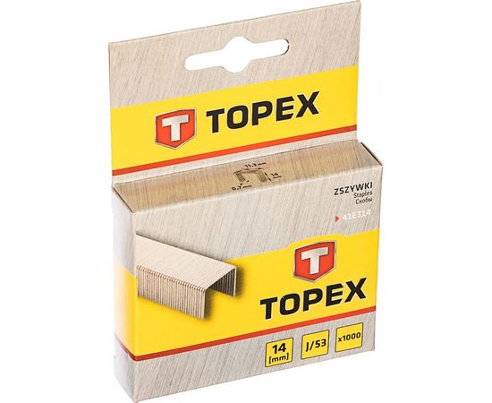 Скобы тип J (14 x 11.3 x 0.7 мм) 1000 шт. TOPEX 41E314 – изображение 4