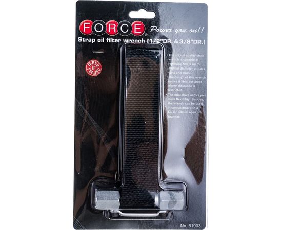 Ленточный фильтросъемник FORCE под вороток 1/2", 3/8" 61903 – изображение 6