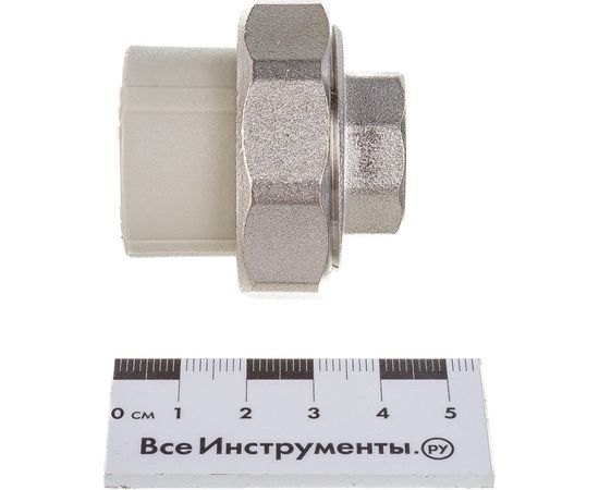 Муфта комбинированная разъемная с внутренней резьбой VALFEX PP-R серая, 25 мм х1/2 10155115Г 127-0333 – изображение 6