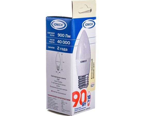 Светодиодная лампа IONICH декоративное освещение ILED-SMD2835-C37-10-900-230-4-E27 1552 – изображение 6