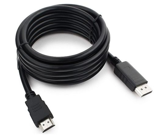 Кабель Cablexpert, DisplayPort-HDMI, 3м, 20M/19M, черный, экранированный, пакет, CC-DP-HDMI-3M 