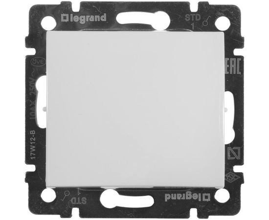 Механизм выключателя Legrand 1-клавишный СП Valena 10 А IP31 белый Leg 774401 