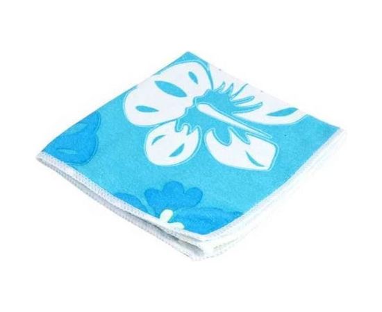 Салфетка из микрофибры с рисунком Рыжий кот M-04P голубая, 30х30 см 310222 