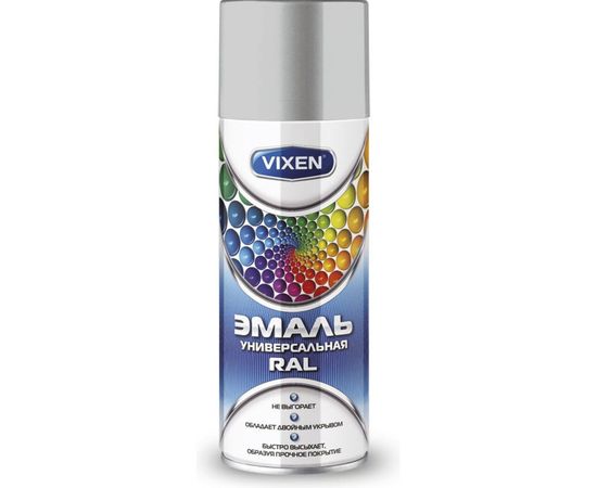 Универсальная эмаль Vixen светло-серая RAL 7035 аэрозоль 520 мл VX-17035 