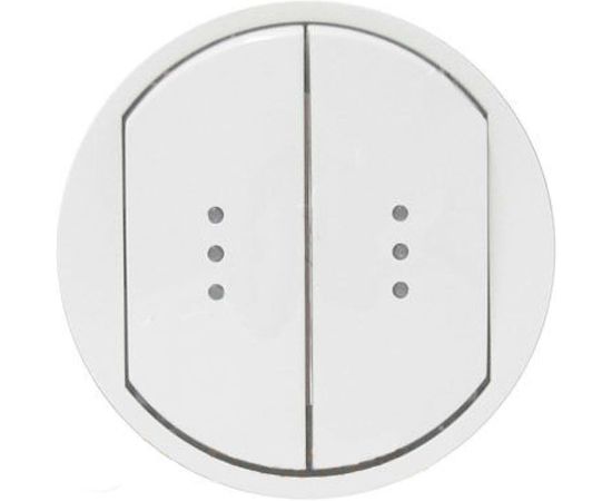 Двойная клавиша с подсветкой Legrand Celiane Белый 68004 