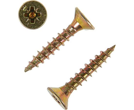 Универсальный саморез Tech-Krep 25х4,5 мм 200 шт желтый, коробка с окном 102251 – изображение 2