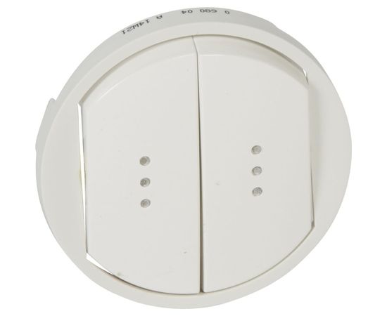 Двойная клавиша с подсветкой Legrand Celiane Белый 68004 – изображение 2